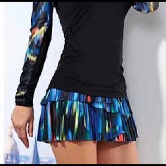 Lucky in Love Dresses & Skirts - Sold  Lucky In Love Illusion Pleated Skirt blue  XS